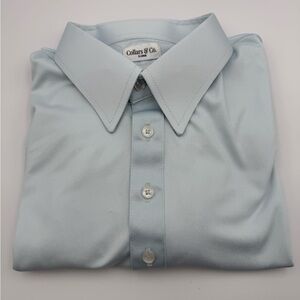 Mens collars and co polo shirt light blue size XL